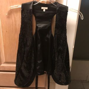 Black Sequin Vest